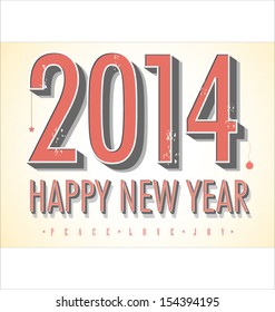 Happy New Year retro background