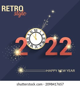 Happy New Year with Retro Concept Design