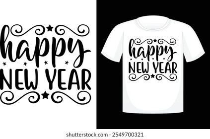 Happy New Year Retro , Happy New Year Design , New year t shirt Designs , Retro t shirt Design