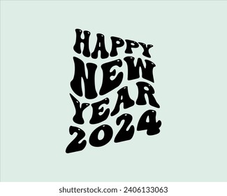 Happy New Year Retro  Design,New Year Retro Design,New Year Cut Files,Retro T-shirt Design,  Happy New Year Design