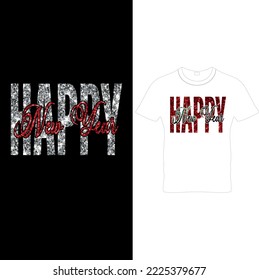  Happy New Year Retro T-Shirt Design,New Year Design, New Year Crew, Happy New Year T-shirt.