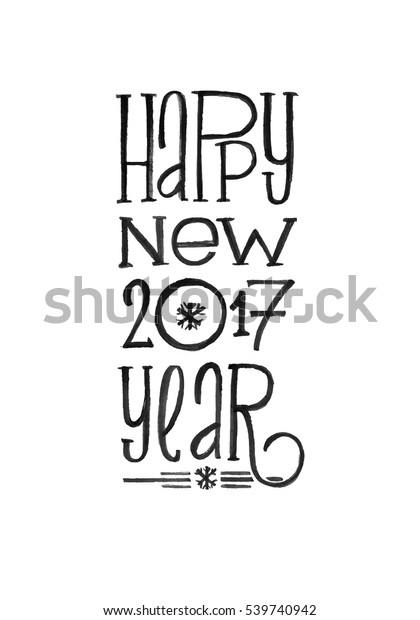 Happy New Year Retro Vector Poster Stock Vector (Royalty Free) 539740942