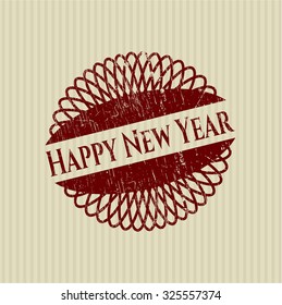 Feliz Año Nuevo textura de caucho