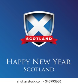 Happy new year Scotland vector