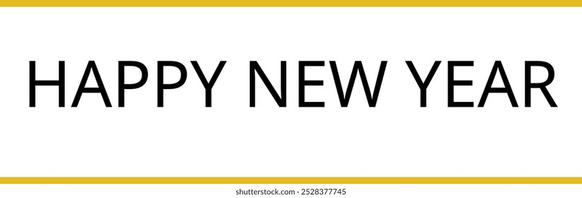 Happy New Year script text hand lettering Design template Celebration typography poster banner or greeting card