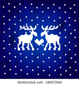 Happy New Year: Seamless knitted pattern with deers