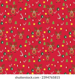 Happy New Year, seamless pattern