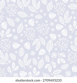 Feliz año Nuevo sin patrón con cono de abeto, hojas de acebo y bayas para tarjetas de felicitación, papel de embalaje. Patrón de invierno sin fisuras. Ilustración vectorial.
