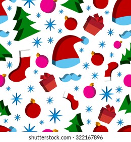 Happy new year seamless pattern.