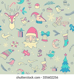 Happy New Year. seamless pattern