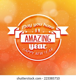 Happy New Year Season Greetings Vector Design