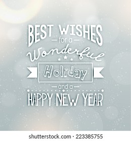 Happy New Year Season Greetings Vector Design