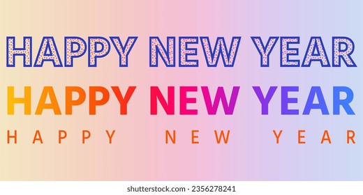 Happy new year set background, Holiday greeting card design. Vector illustration, vector