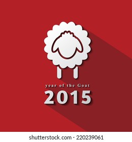 Happy New Year of The Sheep Banner, high quality vector eps10 with high rest JPG file