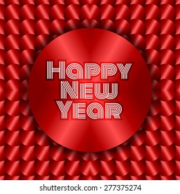 Happy New Year sign with scales in the background for greeting cards, backgrounds and other creative designs.
Editable vector with several layers.
Eps 10