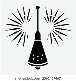 Happy new year, Silhouette White background illustration