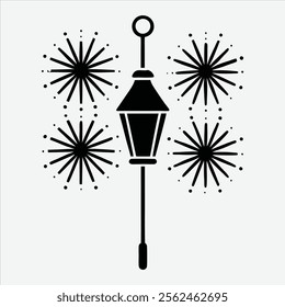 Happy new year, Silhouette White background illustration