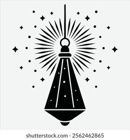 Happy new year, Silhouette White background illustration