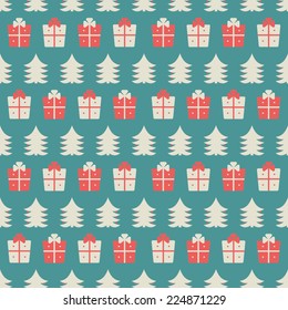 Happy New Year. Simple seamless pattern.