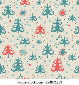Happy New Year. Simple seamless pattern.
