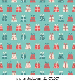 Happy New Year. Simple seamless pattern.