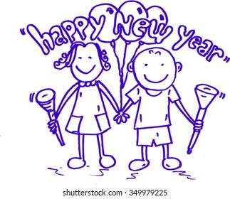 happy new year, sketch