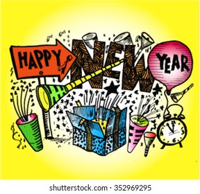 happy new year, sketch