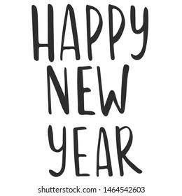 happy new year - slogan quote handwriting text vector