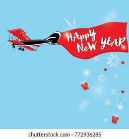 happy new year and a small plane