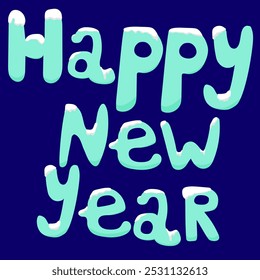 Feliz año nuevo en la nieve