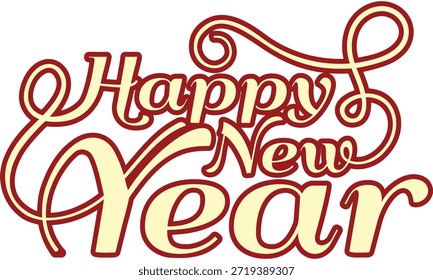 Happy New Year Snow Flake