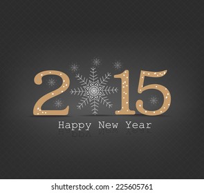 Happy new year snowflakes