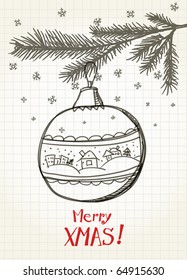 Happy New year from snowman