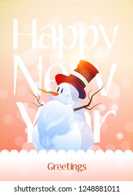Happy New Year Snowman Greetings