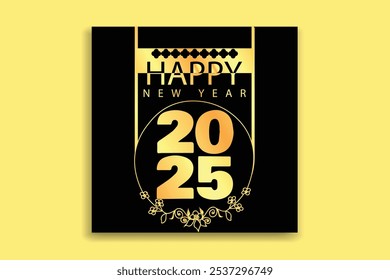 Happy new year social media template