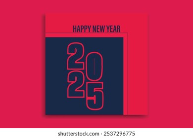 Happy new year social media template