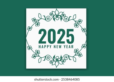 happy  new year social media template 