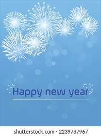 Happy new year with Sparkling figures with Glitter Defocused Background