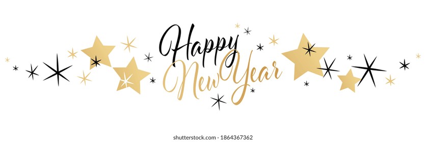 Happy new year with stars