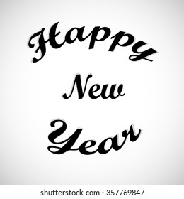 Happy New Year stylish background. Vector illustration