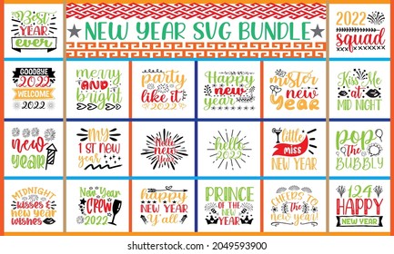 HAPPY NEW YEAR SVG BUNDLE