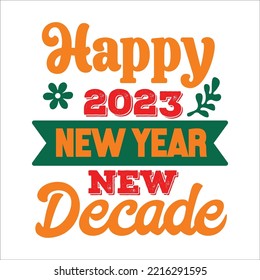 Happy new year svg cut file