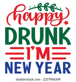 Happy New Year SVG Design Vector File.