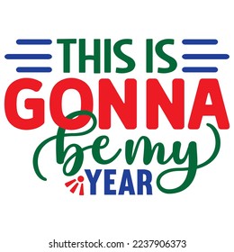 Happy New Year SVG Design Vector File.