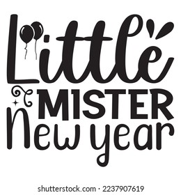 Happy New Year SVG Design Vector File.