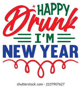 Happy New Year SVG Design Vector File.