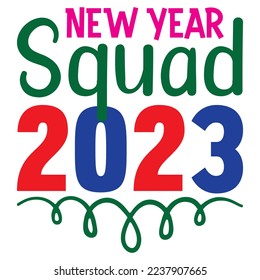Happy New Year SVG Design Vector File.