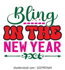 Happy New Year SVG Design Vector File.