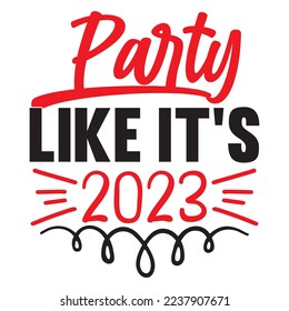 Happy New Year SVG Design Vector File.