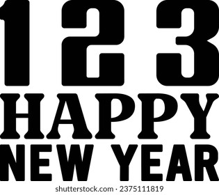 happy new year "svg" design and eps file